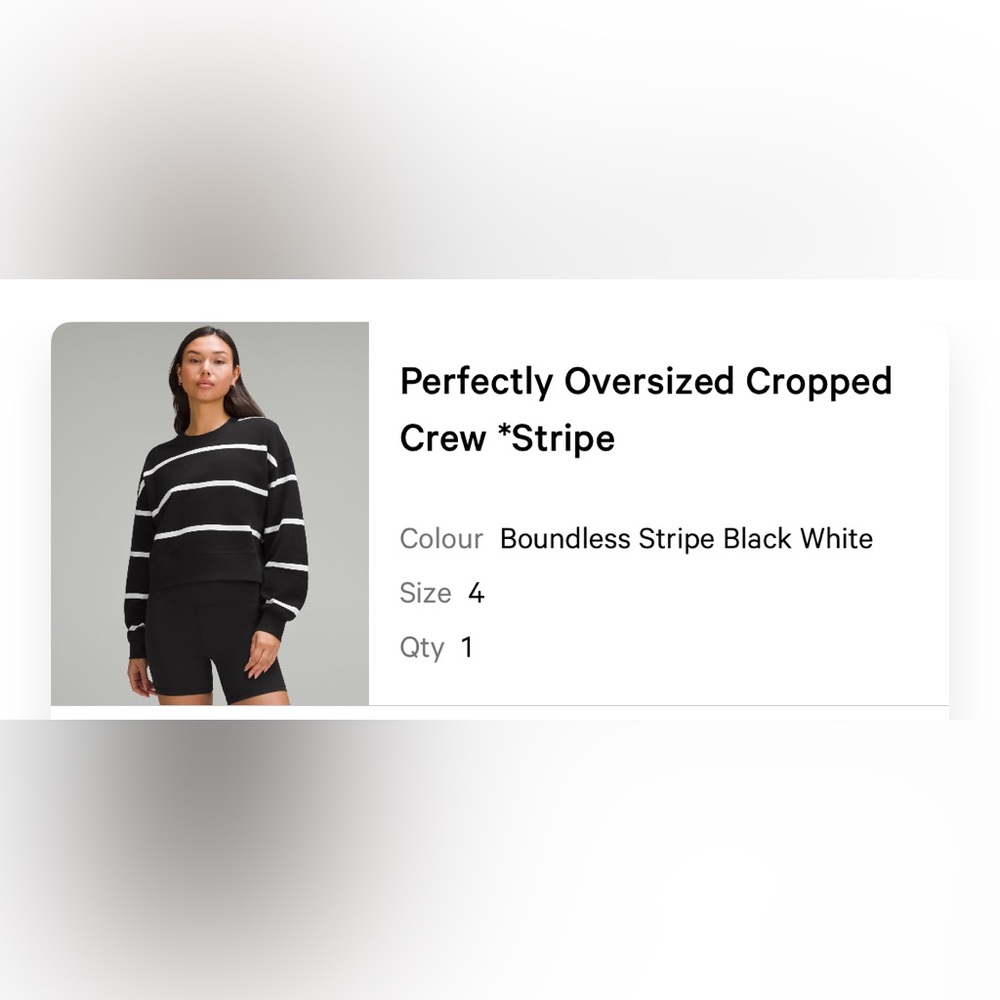 Lululemon perfectly oversized cropped crew - Picture 5 of 5